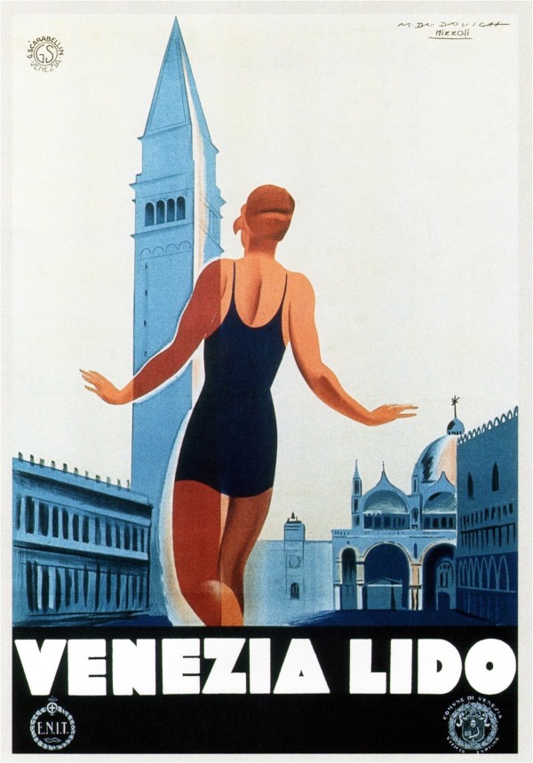1930 Venezia Lido Poster  Print